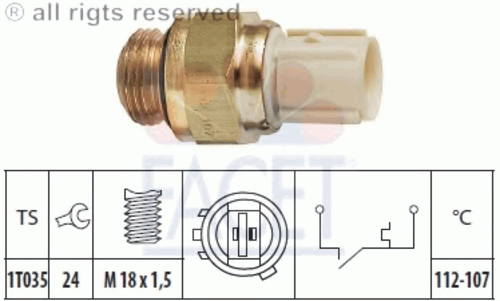 Фото 1 7.5179 FACET Термовыключатель, вентилятор радиатора