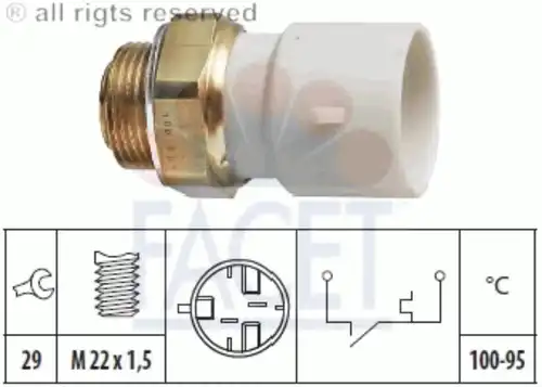7.5182 FACET датчик включения вентилятора