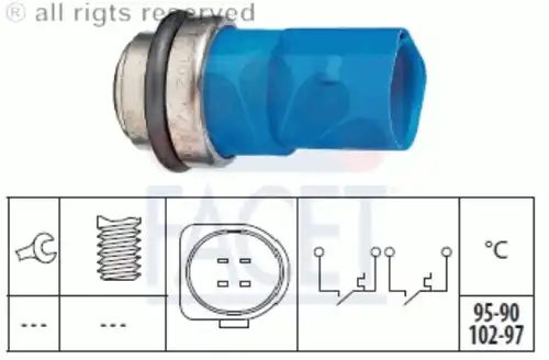Датчик включения вентилятора FACET 7.5692