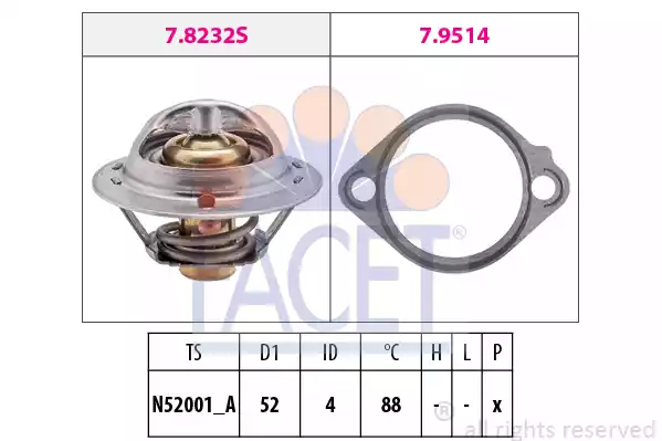 Термостат FACET 7.8232
