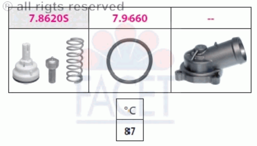 Термостат + корпус FACET 7.8621K