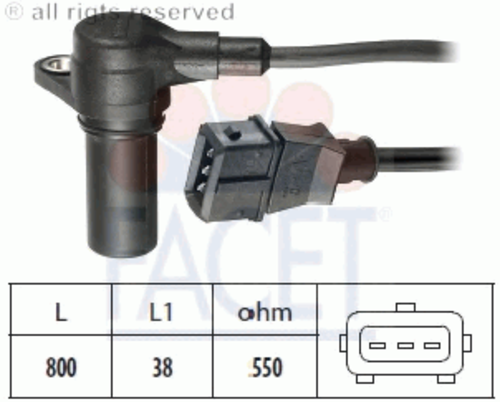 Фото 1 9.0181 FACET Датчик положения коленвала
