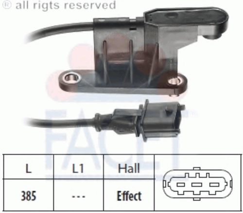 Фото 1 9.0316 FACET Датчик, положение распределительного вала