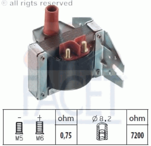 Фото 1 9.6069 FACET Катушка зажигания