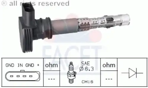 9.6326 FACET Катушка зажигания