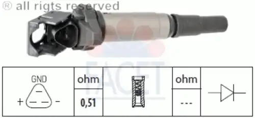 9.6375 FACET Катушка зажигания
