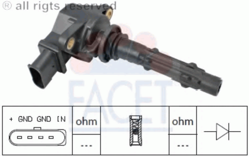 9.6387 FACET Катушка зажигания