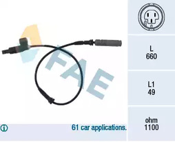 Датчик частоты вращения колеса FAE 78023