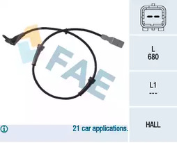 Датчик частоты вращения колеса FAE 78036