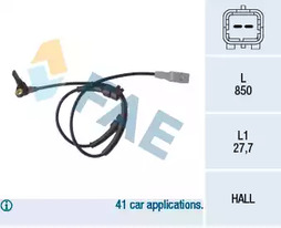 Датчик, частота вращения колеса FAE 78087