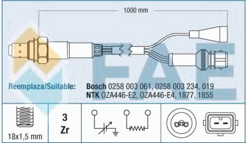лямбда-зонд FAE 77107