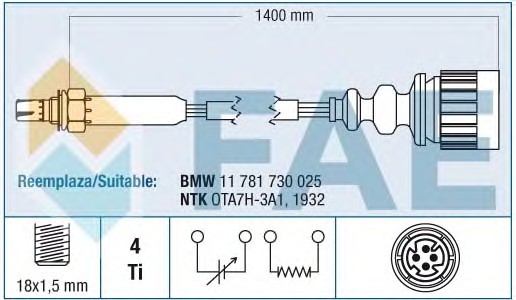 Лямбда-зонд FAE 77186