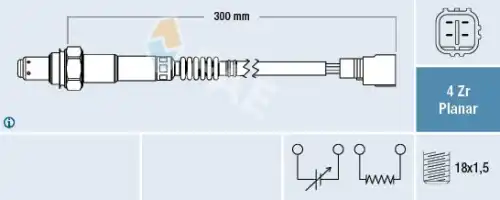 Датчик давления наддува во впускном коллекторе FAE 77455