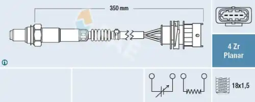 Датчик давления наддува во впускном коллекторе FAE 77498
