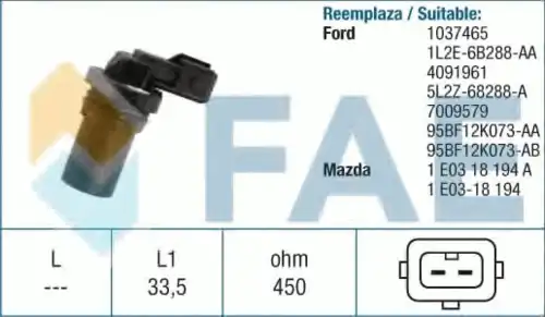 Датчик давления наддува во впускном коллекторе FAE 79092