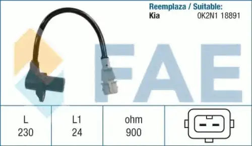 Датчик давления наддува во впускном коллекторе FAE 79127
