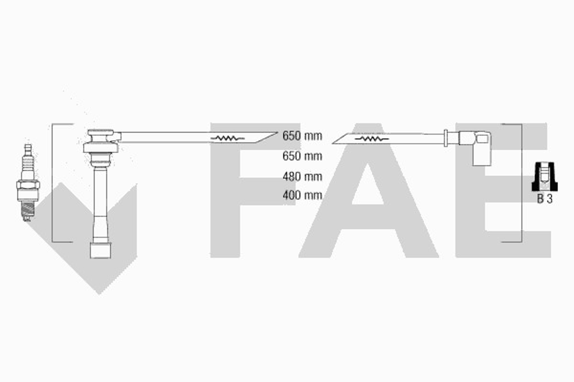 Комплект проводов зажигания FAE 85381