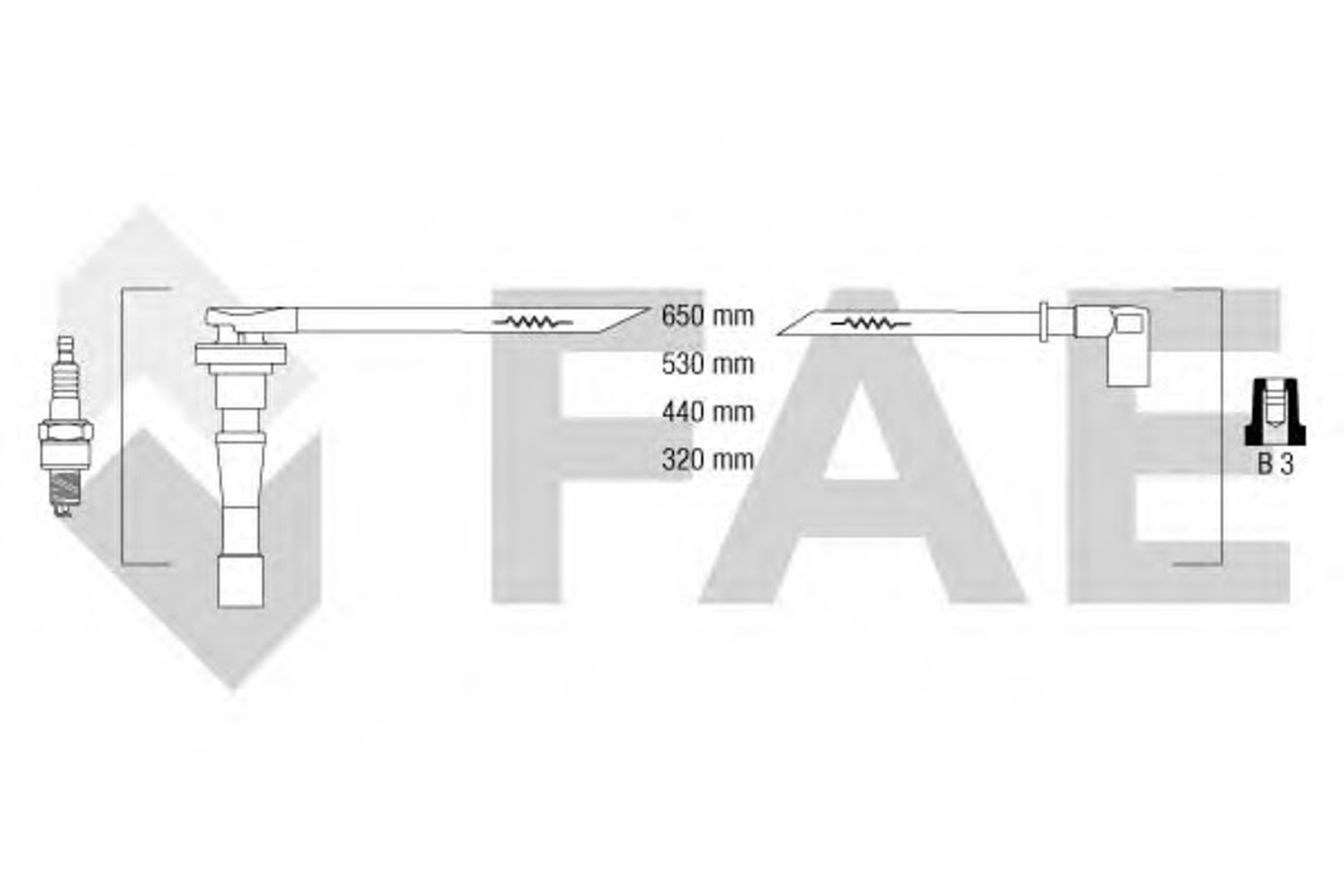Комплект проводов зажигания FAE 85801