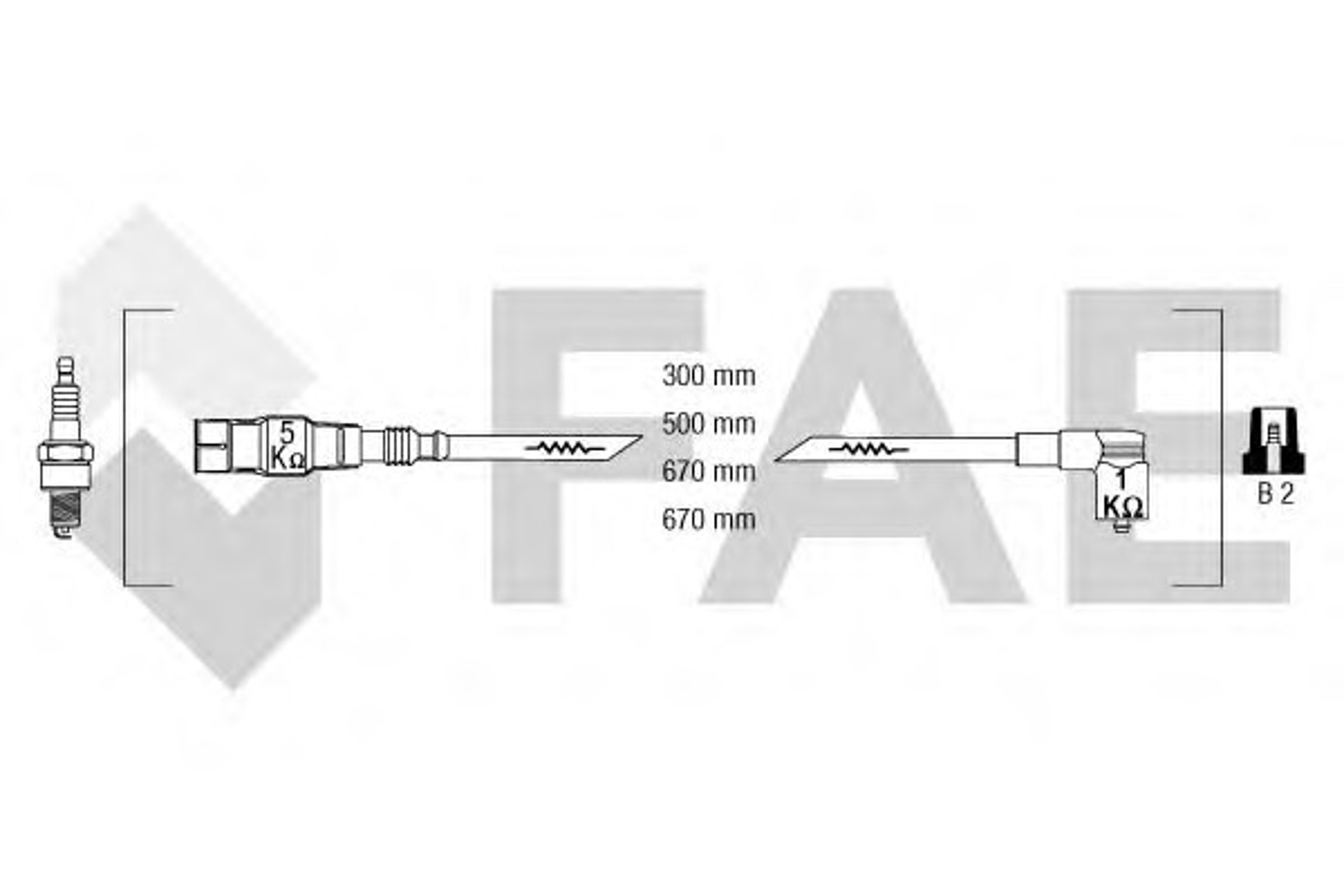 Комплект проводов зажигания FAE 85875