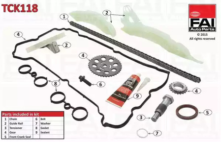 Комплект цепи ГРМ FAI AUTOPARTS TCK118