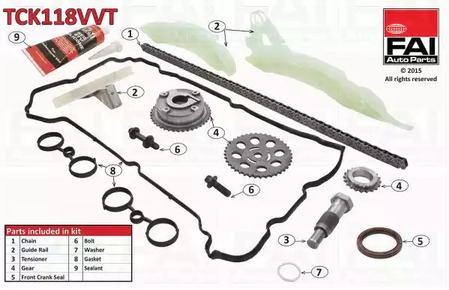 Комплект цепи ГРМ FAI AUTOPARTS TCK118VVT