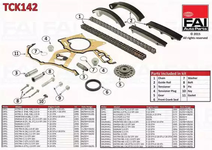 Комплект цепи ГРМ FAI AUTOPARTS TCK142