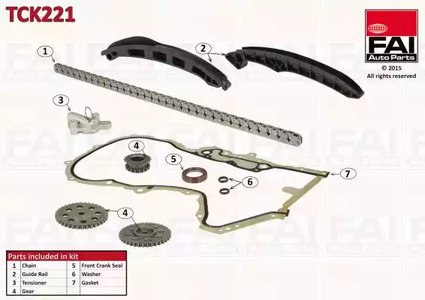 Комплект цепи ГРМ FAI AUTOPARTS TCK221