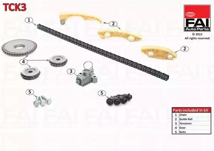 Комплект цепи ГРМ FAI AUTOPARTS TCK3