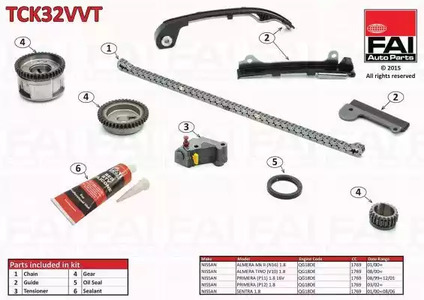 Комплект цели привода распредвала FAI AUTOPARTS TCK32VVT