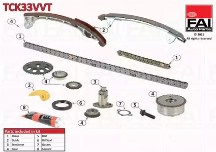 Комплект цели привода распредвала FAI AUTOPARTS TCK33VVT
