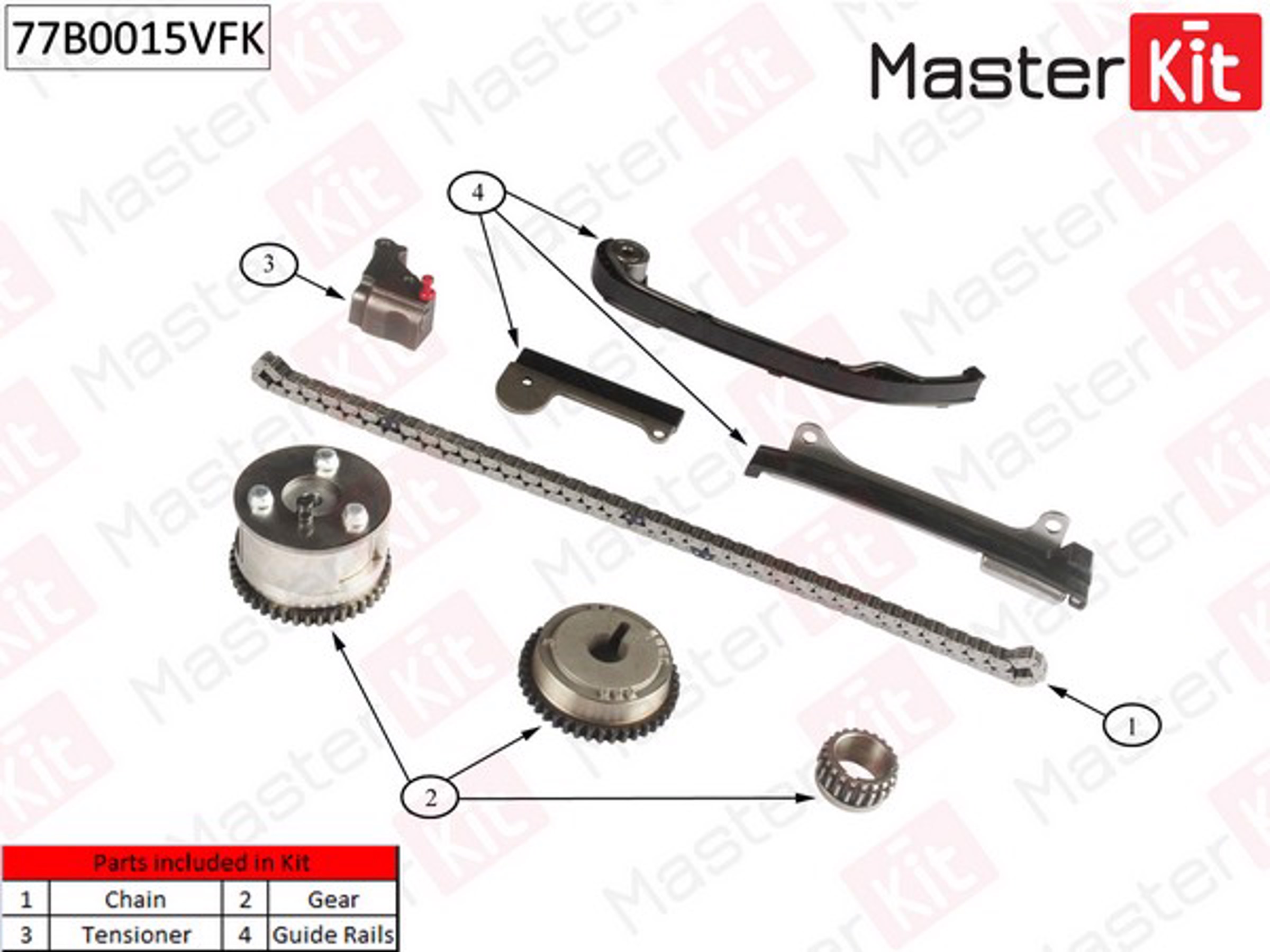 77B0015VFK MASTER KIT Комплекты ГРМ с цепью