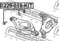 Болт с эксцентриком ремкомплект FEBEST 0229-019-KIT