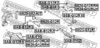 Болт с эксцентриком ремкомплект FEBEST 0829-002-KIT
