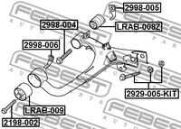Болт крепления глушителя toyota alphard/vellfire/hv anh2ath20ggh2 2008.04-2015.01 jp FEBEST 2198-002