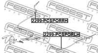 2299-PCSPORRH FEBEST Трос стояночного тормоза