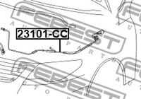 Трос двери FEBEST 23101-CCF