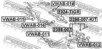 Гайка audi a3/s3/sportb./lim./qu. 2005-2013 usa FEBEST 2398-007