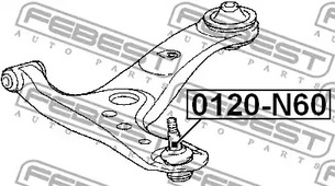 Фото 1 0120-N60 FEBEST Шарнир независимой подвески / поворотного рычага