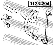 Фото 1 0123-204 FEBEST Тяга / стойка, стабилизатор