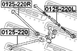 Фото 1 0125-220R FEBEST Тяга подвески