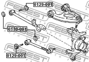 Фото 1 0129-001 FEBEST Болт регулировки развала колёс