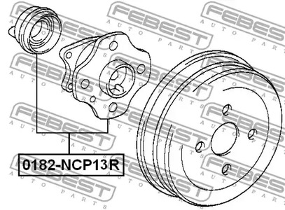 Фото 1 0182-NCP13R FEBEST Крышка ступицы колеса