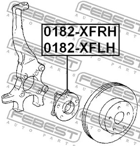Фото 1 0182-XFRH FEBEST Ступица передняя