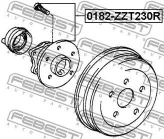 Фото 1 0182-ZZT230R FEBEST Ступица колеса