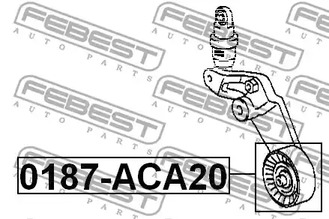 Фото 1 0187-ACA20 FEBEST Ролик приводного ремня