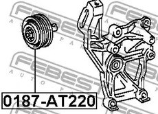 Фото 1 0187-AT220 FEBEST Ролик ремня приводного