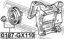 Фото 1 0187-GX110 FEBEST Ролик ремня приводного