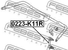 Фото 1 0223-K11R FEBEST Тяга стабилизатора