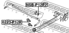Фото 1 0223-P12R FEBEST Тяга / стойка, стабилизатор