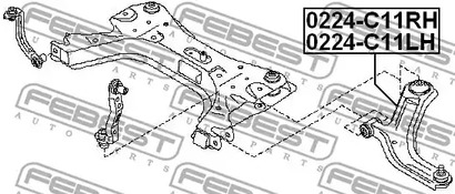 Фото 1 0224-C11RH FEBEST Рычаг подвески